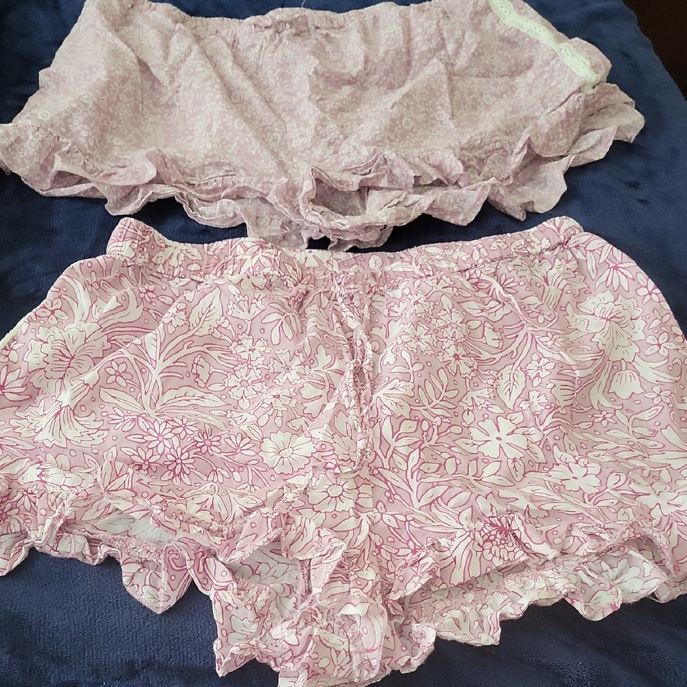 Floral Ruffle Sleep Shorts